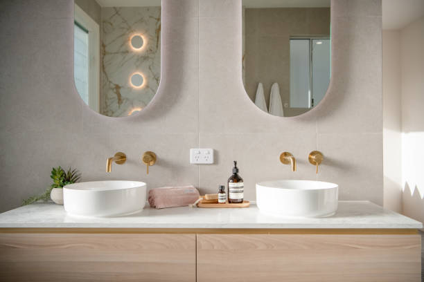 Explore different materials for bathroom vanities in Detroit